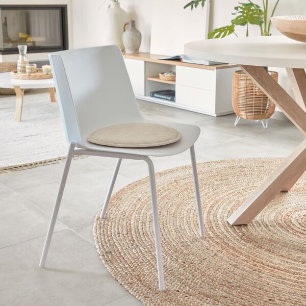 Bílá plastová jídelní židle Kave Home Hannia
