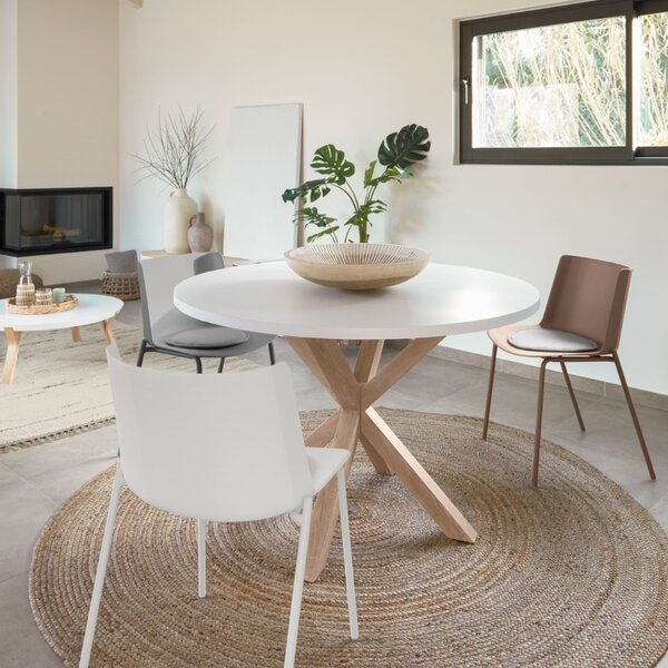 Bílá plastová jídelní židle Kave Home Hannia