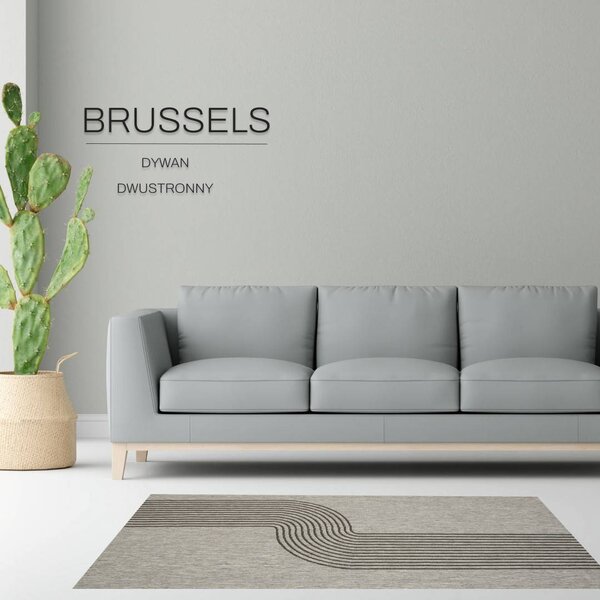 Balta Kusový koberec sisalový oboustranný Brussels 205631/11020 světle tmavě šedý Rozměr: 140x200 cm