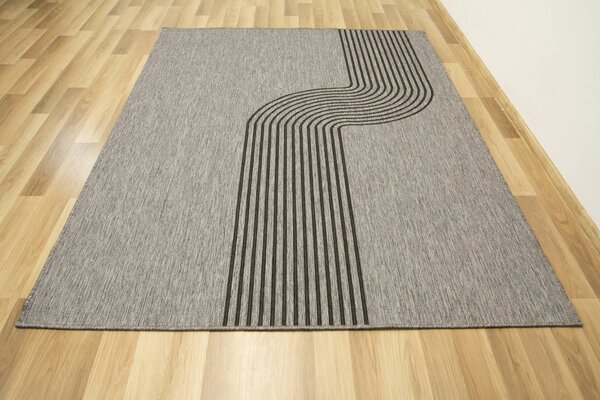 Balta Kusový koberec sisalový oboustranný Brussels 205631/11020 světle tmavě šedý Rozměr: 140x200 cm