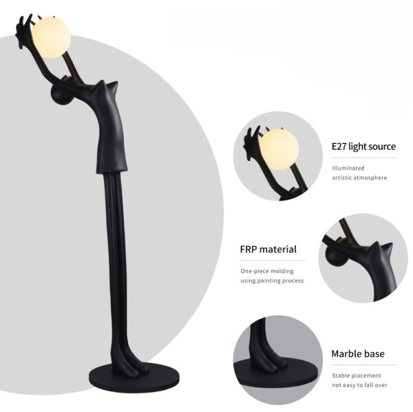 Immax 08812XL - Stojací lampa SILUETTE 1xE27/25W/230V 210 cm Human Girl