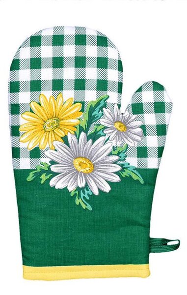Kuchyňská chňapka GERBERA zelená