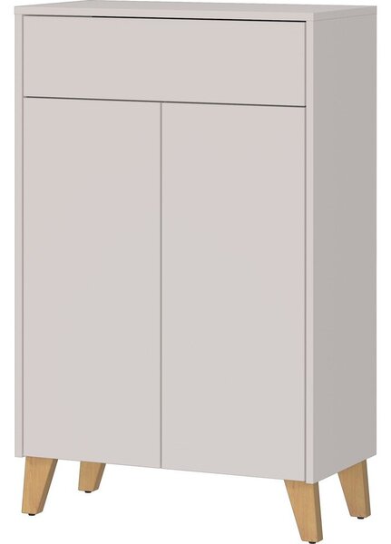 Krémová matná vysoká koupelnová skříňka 63x101 cm Arnea – Germania