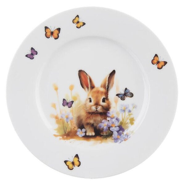 Porcelánový dezertní talíř JARO zajíc 20 cm