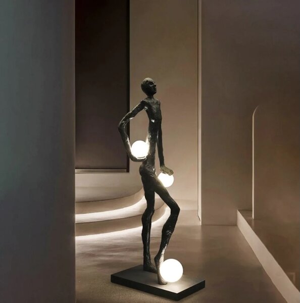 Immax 08805XL - Stojací lampa SILUETTE 3xE27/60W/230V 185 cm Aura