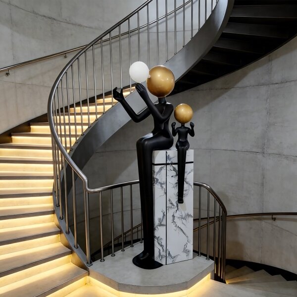 Immax 08802XL - Stojací lampa SILUETTE 1xE27/40W/230V 160 cm Aura