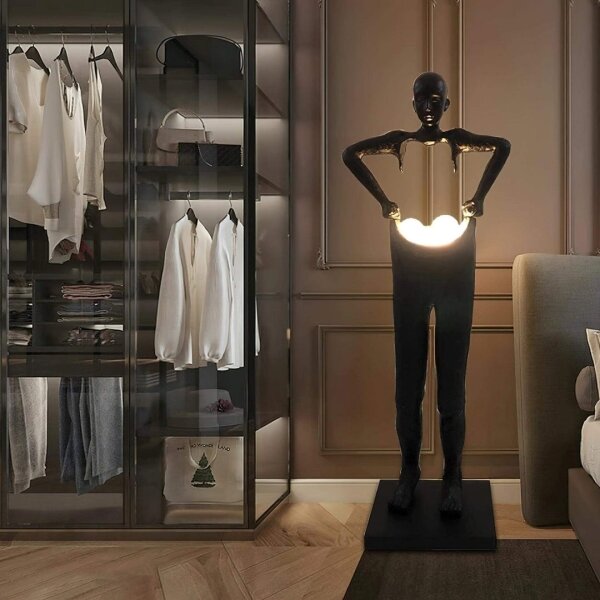 Immax 08807XL - Stojací lampa SILUETTE 4xG9/10W/230V 185 cm Human Houdini