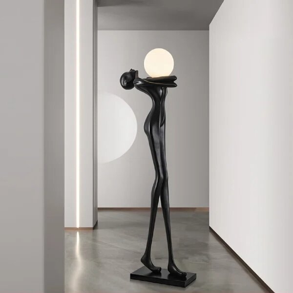 Immax 08811XL - Stojací lampa SILUETTE 1xE27/25W/230V 175 cm Human Woman