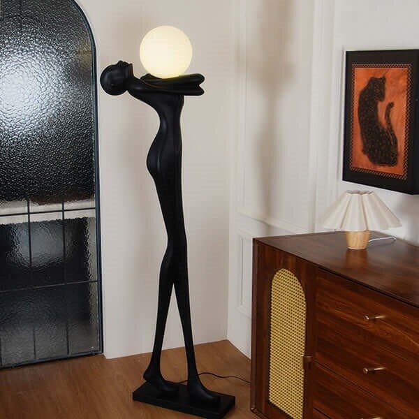 Immax 08811XL - Stojací lampa SILUETTE 1xE27/25W/230V 175 cm Human Woman