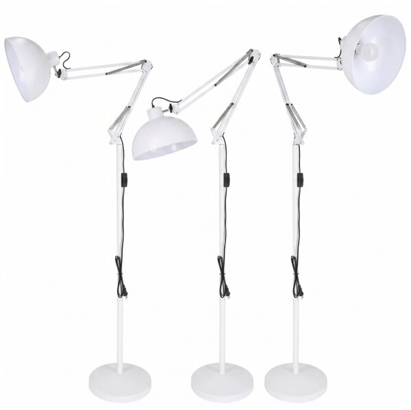 Brilagi - Flexibilní stojací lampa TASKER 1xE27/60W/230V 157 cm bílá