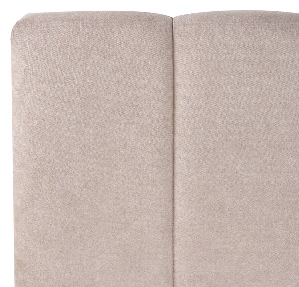 Postel s úložným prostorem VAUVERT Tkanina Taupe 140 x 200 cm