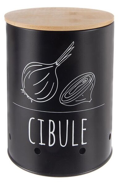 Kulatá plechová dóza CIBULE Black