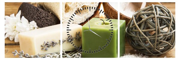 Obraz - Chvíle pro relax (s hodinami) (90x30 cm)