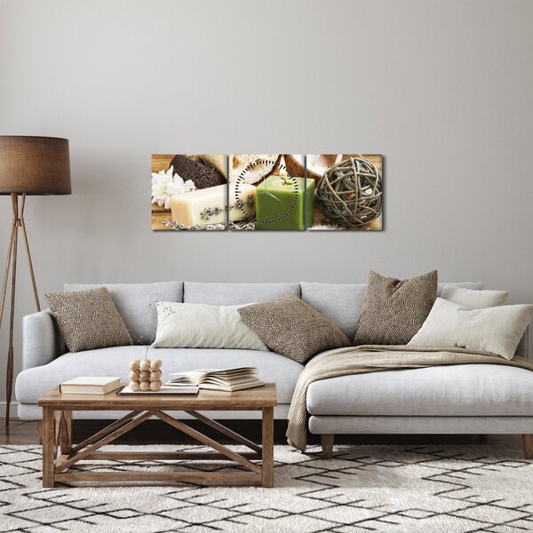 Obraz - Chvíle pro relax (s hodinami) (90x30 cm)