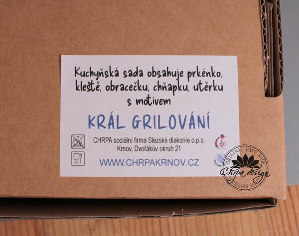 Sada kuchyň - král grilování hnědá chňapka