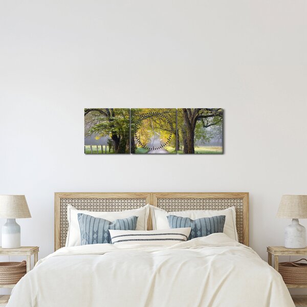 Obraz - Smoky Mountains, Gatlinburg, USA (s hodinami) (90x30 cm)
