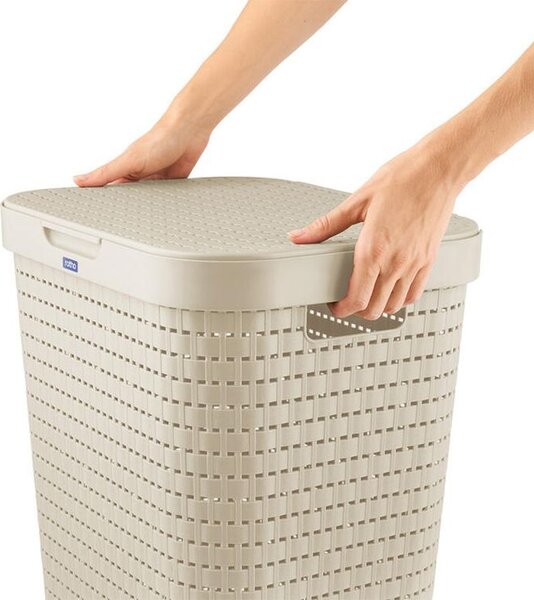 Koš na špinavé prádlo COUNTRY cappuccino, 55 l
