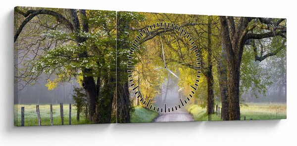 Obraz - Smoky Mountains, Gatlinburg, USA (s hodinami) (90x30 cm)