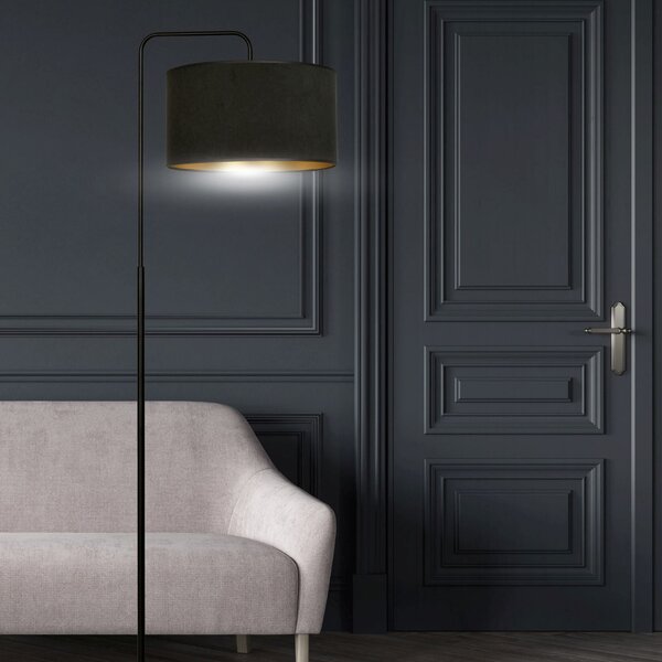 Emibig Hilde stojací lampa 1x15 W černá-zlatá 1054/LP1
