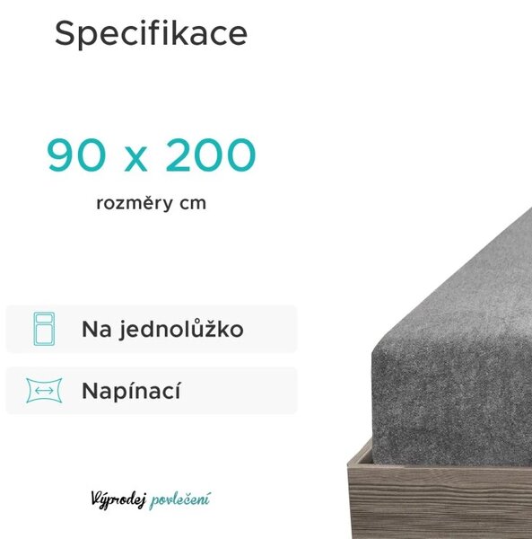 Froté prostěradlo EXCLUSIVE světle modré 90 x 200 cm