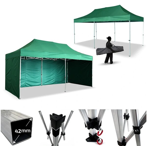 Nůžkový párty stan RedX® LITE 3x6 m (Kvalitní, extrémně lehký a cenově dostupný párty stan 3x6 m pro domácí a hobby použití)