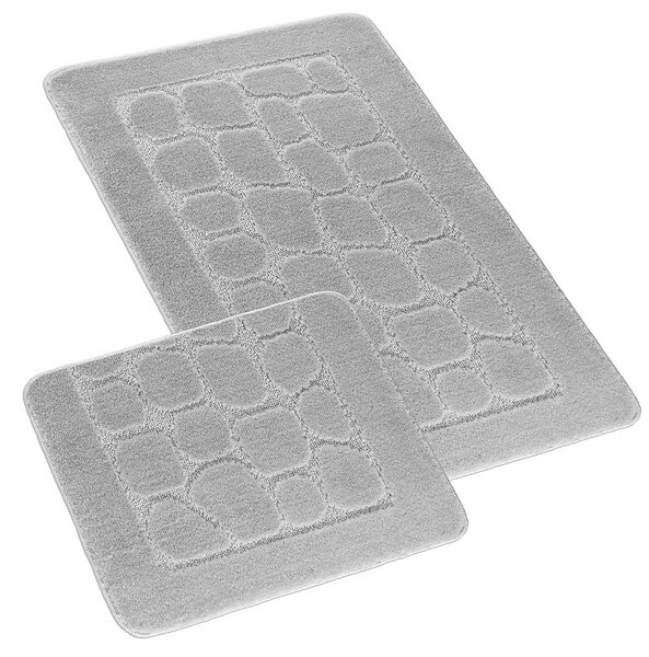 Bellatex Koupelnová předložka BANY, DLAŽBA SVĚTLE ŠEDÁ 60x50cm na WC