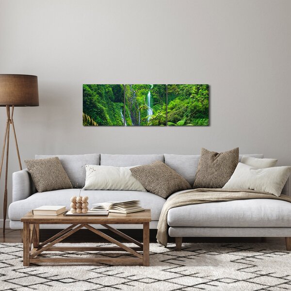 Obraz - Vodopády Madakaripura, východní Java, Indonésie (s hodinami) (90x30 cm)