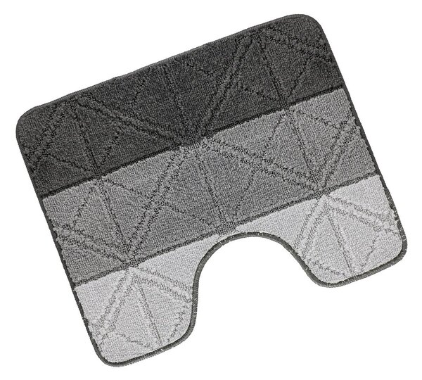 Bellatex Koupelnová předložka BANY, TROJÚHELNÍKY ŠEDÉ 60x50cm na WC