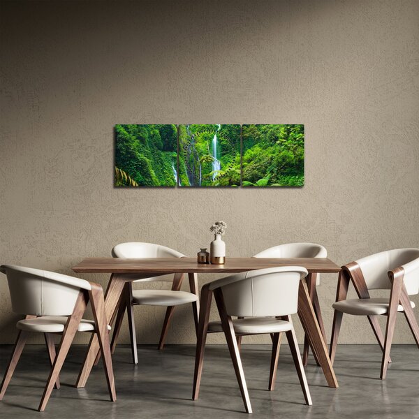 Obraz - Vodopády Madakaripura, východní Java, Indonésie (s hodinami) (90x30 cm)