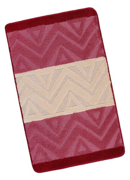 Bellatex Koupelnová předložka BANY, CHEVRON BURGUNDY, vínová 60x100cm