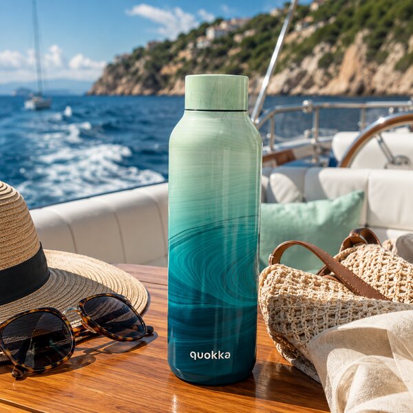 Nerezová termoláhev Solid, 630ml, Quokka, ocean