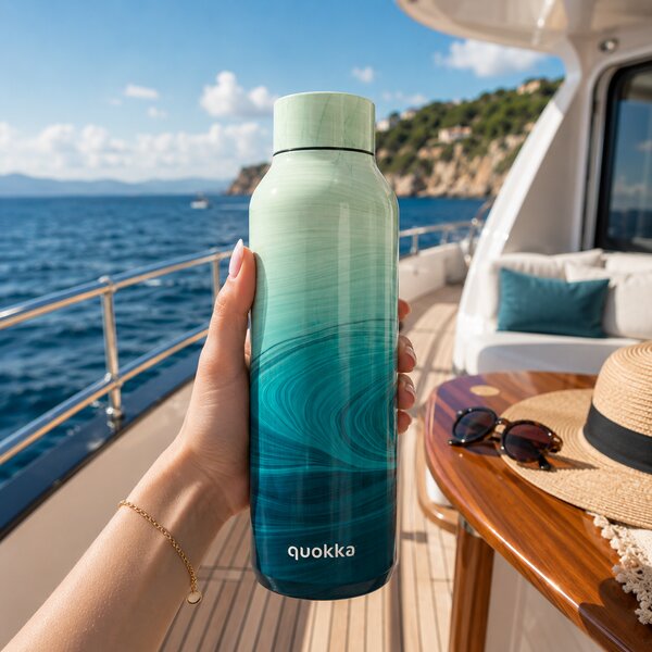 Nerezová termoláhev Solid, 630ml, Quokka, ocean