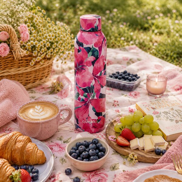 Nerezová termoláhev Solid, 630ml, Quokka, pink bloom
