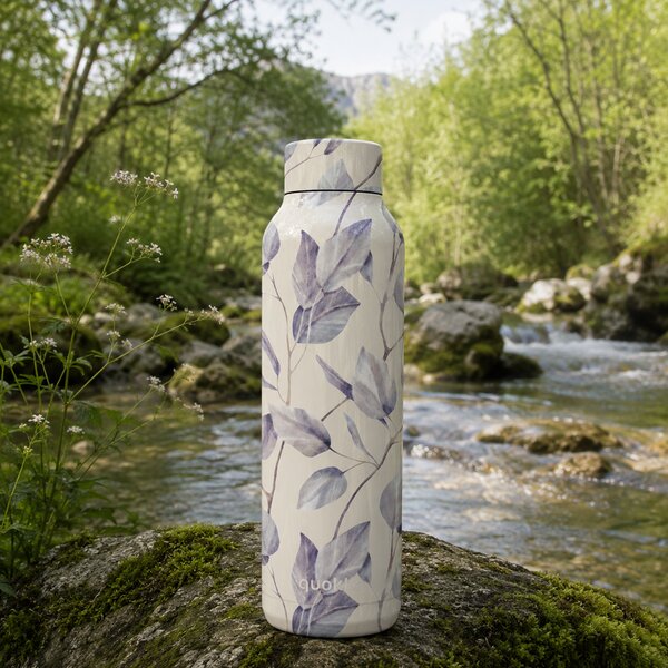Nerezová termoláhev Solid, 630ml, Quokka, gray bouquet