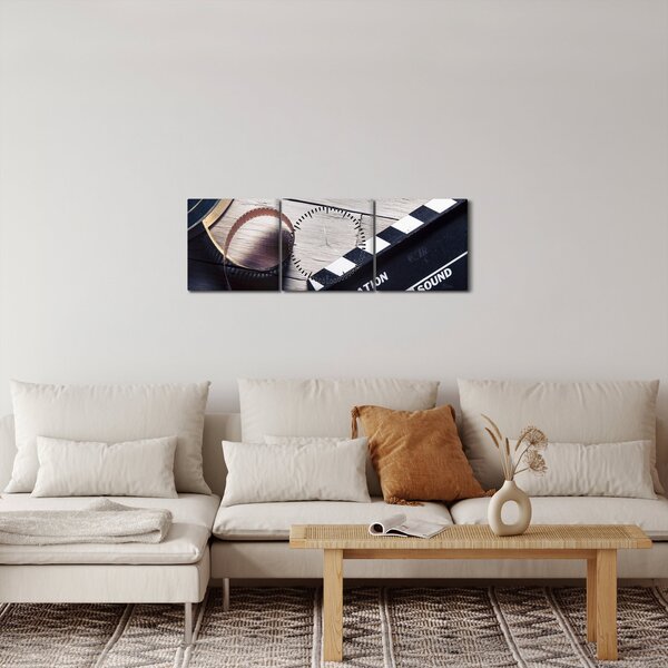 Obraz - Film (s hodinami) (90x30 cm)
