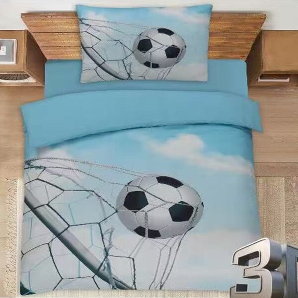 3D Bavlněné povlečení FOOTBALL ZONE, modré Rozměr povlečení: 70 x 90 cm | 140 x 200 cm