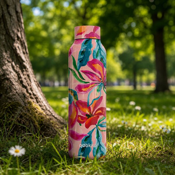 Nerezová termoláhev Solid, 630ml, Quokka, tropical bloom