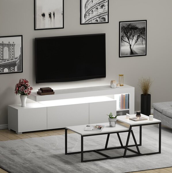 Set nábytku do obývacího pokoje Belizza (bílá)