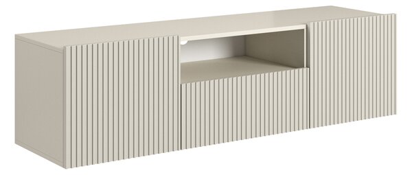 Závěsná TV skříňka Nicole 150 cm s šuplíkem a nikou - kašmír