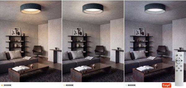 BRILAGI - LED Stm. sv. VELVET SM. 24W/230V 3000-6000K pr. 45 cm zelená WT + DO
