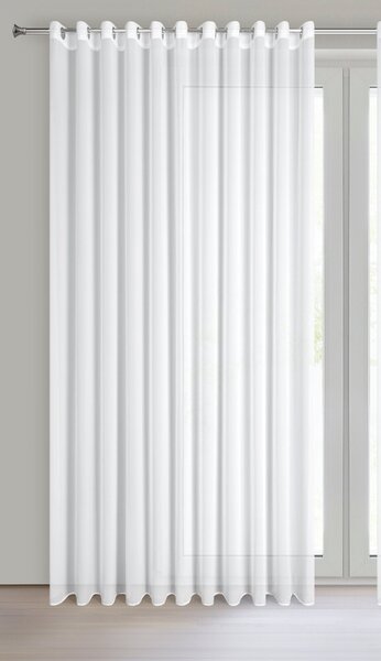ZÁCLONA NA KROUŽCÍCH DEBRA 300 CM X 250 CM CM BÍLÁ