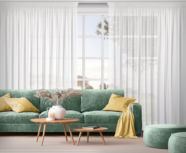 ZÁCLONA NA PÁSCE DEBRA 300X270 CM BÍLÁ BX