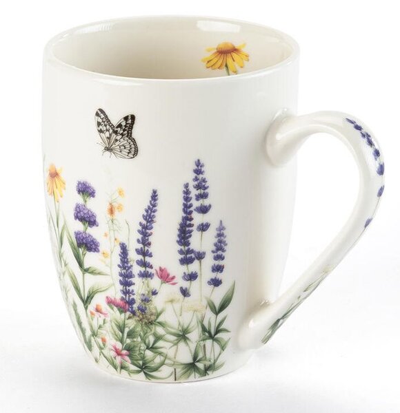 Sada porcelánových hrnků LEVANDULE A MOTÝLI v dárkové krabičc 350 ml 2 ks