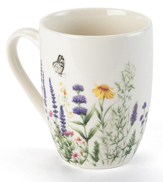 Porcelánový hrnek LEVANDULE A MOTÝLI v dárkové krabičce 350 ml