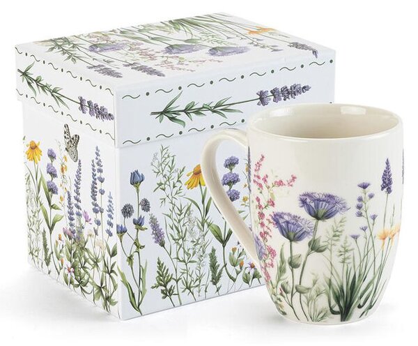 Porcelánový hrnek LEVANDULOVÁ ZAHRADA v dárkové krabičce 350 ml