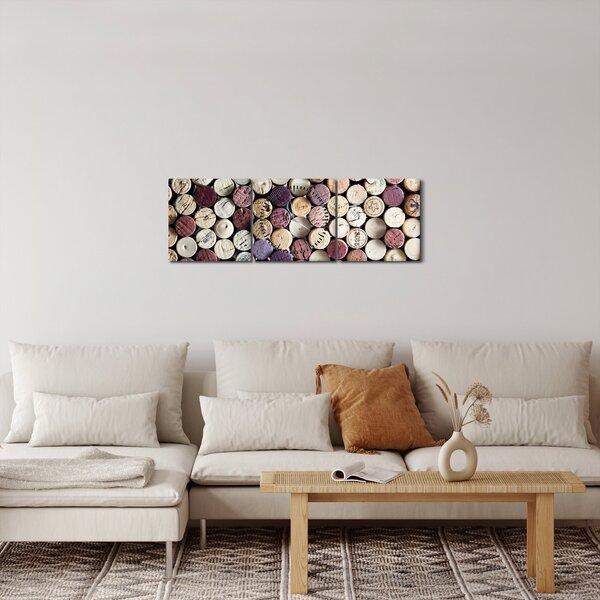 Obraz - Vinařská sezóna (s hodinami) (90x30 cm)