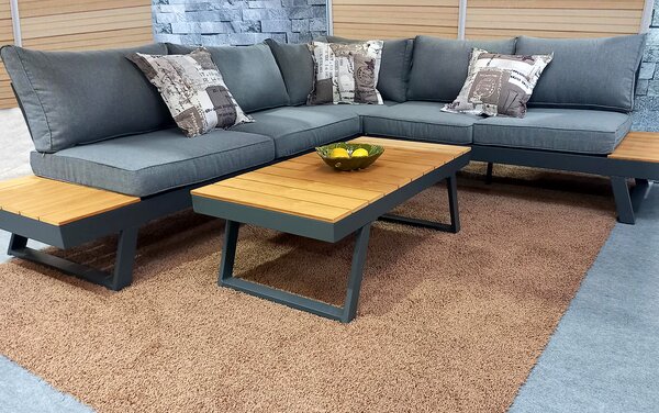 Doppler LIVORNO LOUNGE set - rohová zahradní souprava - Rozbalené zboží (N638)