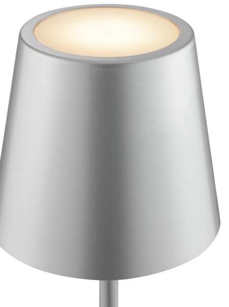 Brilliant - LED Stm nab dotyk stolní lampa ELORA LED/2,5W/5V 2700K IP44 stříbrná