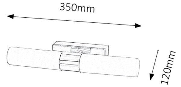 5750 LED Koupelnové zrcadlové osvětlení JIM 2xLED/5W/230V