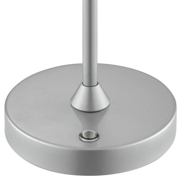 Brilliant - LED Stm nab dotyk stolní lampa ELORA LED/2,5W/5V 2700K IP44 stříbrná